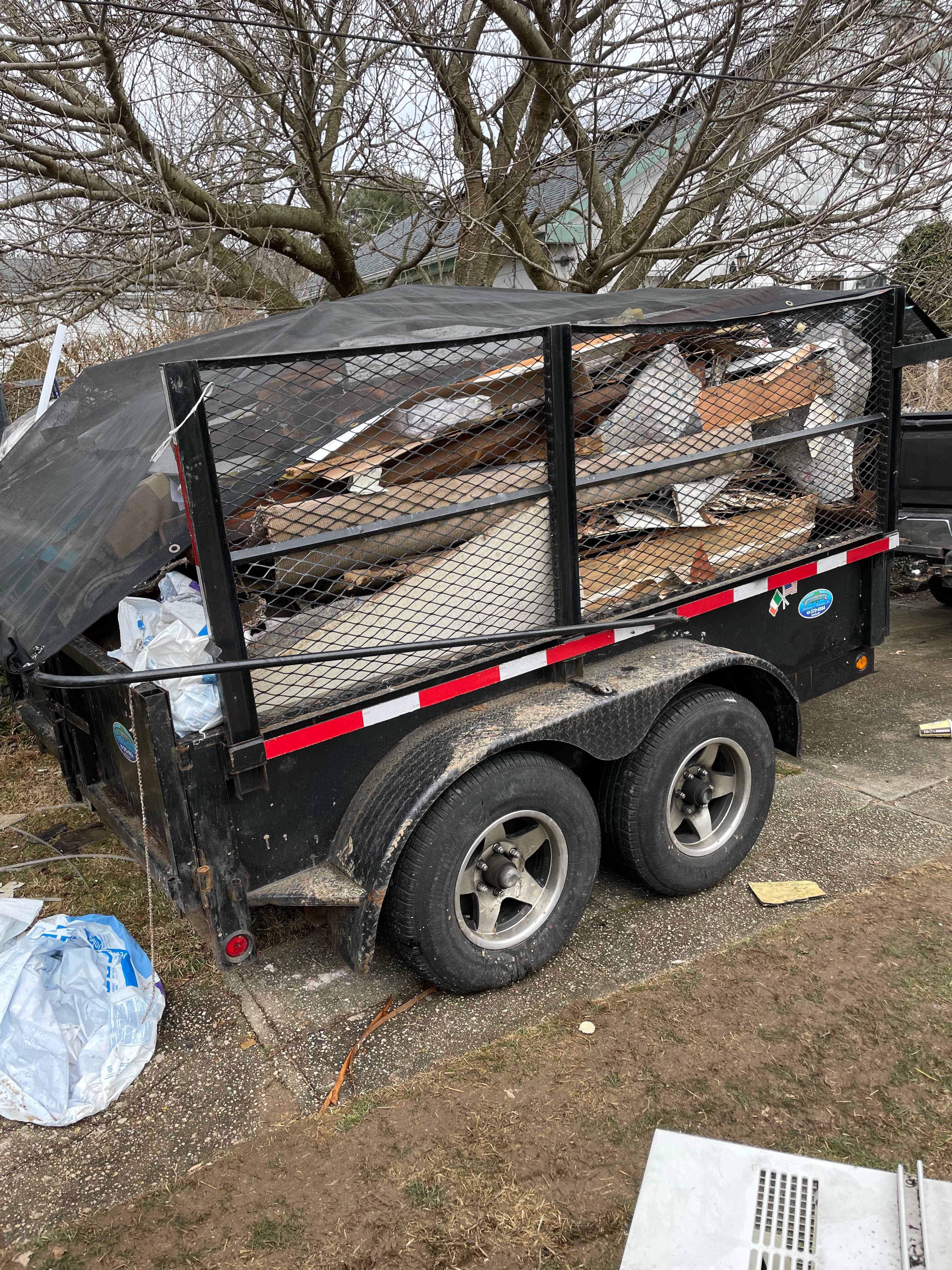 Construction debris removed